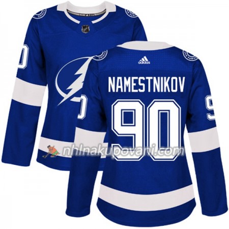 Tampa Bay Lightning Dresy Vladislav Namestnikov 90 Adidas 2017-2018 Modrá Authentic - Dámské Tampa Bay Lightning Dresy Vladislav Namestnikov 90 Adidas 2017-2018 Modrá Authentic - Dámské